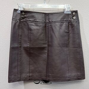 Free people, leather skirt. #204